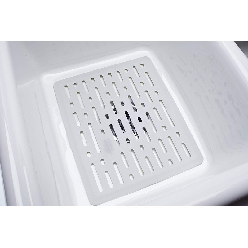 Rubbermaid Twin Sink Divider Mat in White & Reviews Wayfair